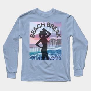 Beach Break (bikini girl silhouette) Long Sleeve T-Shirt